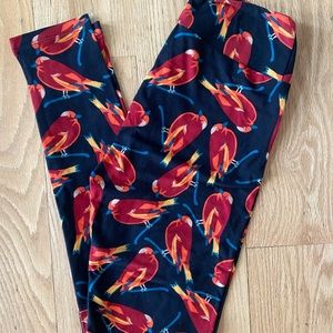 LuLaRoe OS Bird Print Leggings